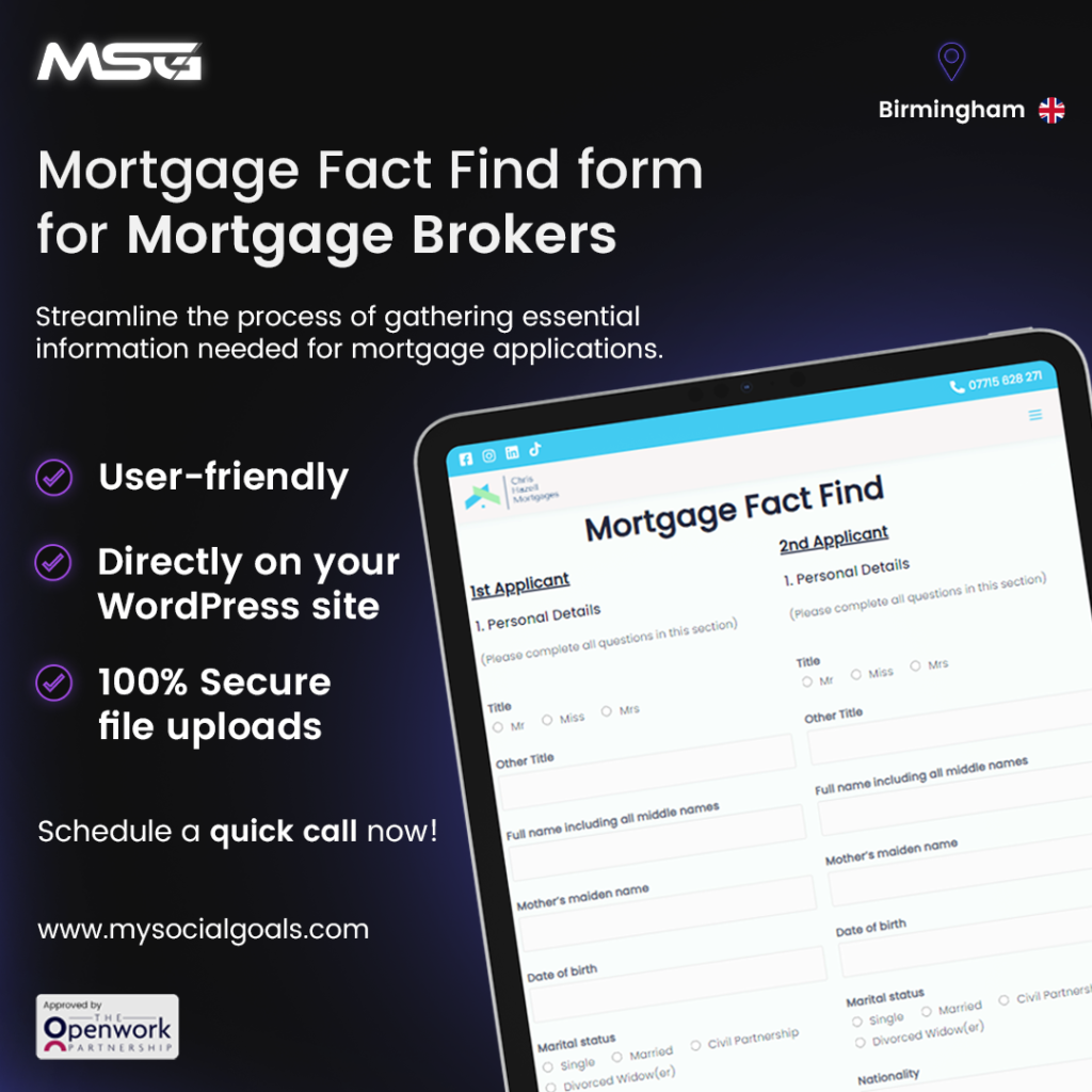 Mortgage Fact Find Form Image